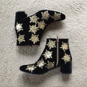 & Other Stories Sequin Velvet Ankle Boots